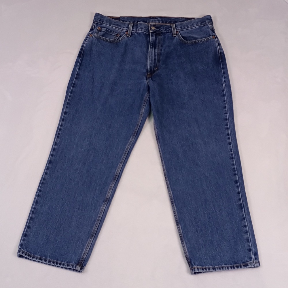 Levis 550 Relaxed Fit Tapered Leg Blue Denim Jeans Mens 38x29 Medium Wash - Picture 2 of 16